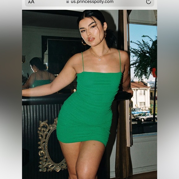 Perfect green cut out stretchy mini dress princess Polly - Picture 5 of 7